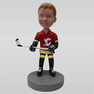 Personalized custom hockey athlete bobble heads