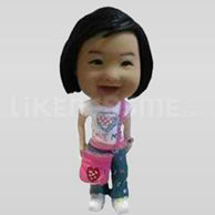 Custom Bobblehead Little Girl Shoulder Bag-11636