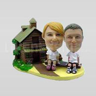 Cottage Theme Bobblehead Couple-11661