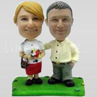 Casual Personalized Couple Bobbleheads-11664