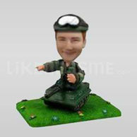 Military Soldier Bobblehead in Tank-11800