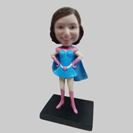 Personalized custom super girl bobble heads