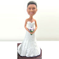 Personalized custom beautiful Bride bobbleheads