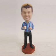Personalized custom man in office bobbleheads