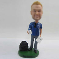 Personalized custom man with Coffee bobbleheads