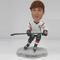 Personalized custom Hockey player bobble heads