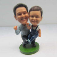 Personalized custom Dad and Son bobbleheads
