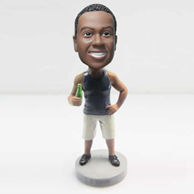 Personalized custom man with shorts bobbleheads
