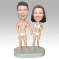 Personalized custom bobbleheads funny couple