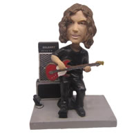 Personalized superstar with guitar and loudspeaker box bobbleheads