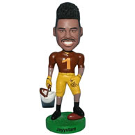 Custom  strong muscle man bobblehead in brown shirt