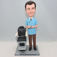 Personalized men bobbleheads with a table beside