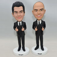 Personalized western-style clothes men bobbleheads with thumbs up
