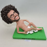 Sexiest man bobblehead with curly hair