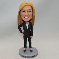 Politicians lady bobblehead with brown hair