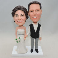 Couple bobblehead celebrated their silver wedding