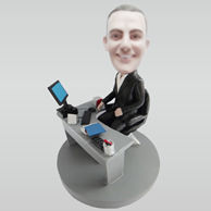 Personalized custom office male bobbleheads