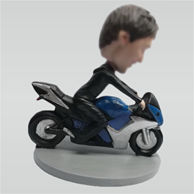 Custom man and Motorcycle bobble heads