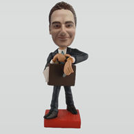 Personalized custom busy man bobbleheads