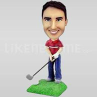 Custom Bobblehead Golf Man Chipping-10809