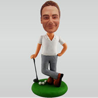 Personalized custom golf male bobble heads