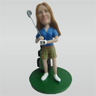 Custom female golf bobbleheads
