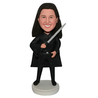 The fencing woman custom bobbleheads