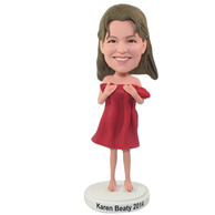 Custom the red woman  bobble heads