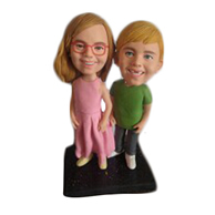 Custom  pair of husband and wife bobble heads