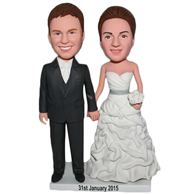 Custom  pair of husband and wife  bobbleheads doll