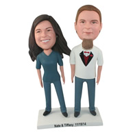 Custom the pair of husband and wife bobble heads