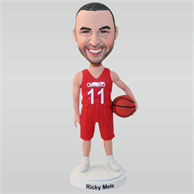 NO.11 basketball player in red ball uniform custom bobbleheads