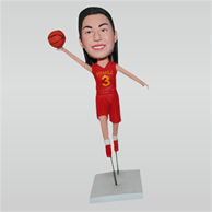 Custom NO.3 basketball player  bobbleheads in red ball suit