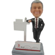 Business card bobbleheads