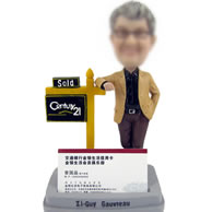Custom  bobbleheads  with business card