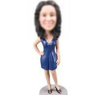 Custom evening party clothing bobble heads
