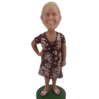 Personalized bobblehead doll of Casual woman