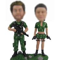 Personalized Custom bobbleheads of  game couple