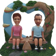 Personalized Custom bobbleheads of Happy life