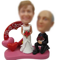 Personalized Custom bobbleheads of love story
