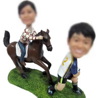 Personalized Custom bobbleheads of sports couple