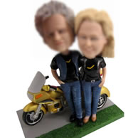 Personalized Custom bobbleheads with Motorcycle