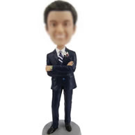 Personalized man in suit bobbleheads