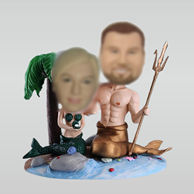 Customized Poseidon couple bobbleheads