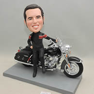 Man  bobble head doll with Motorcycle