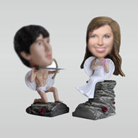 Personalized custom Cupid lover bobbleheads