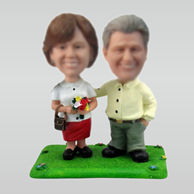 Personalized custom Happiness couple bobbleheads