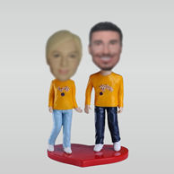 Personalized custom happy couple bobbleheads