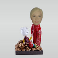 Personalized custom Kung Hei Fat Choy bobbleheads
