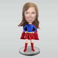 Personalized custom super woman bobbleheads